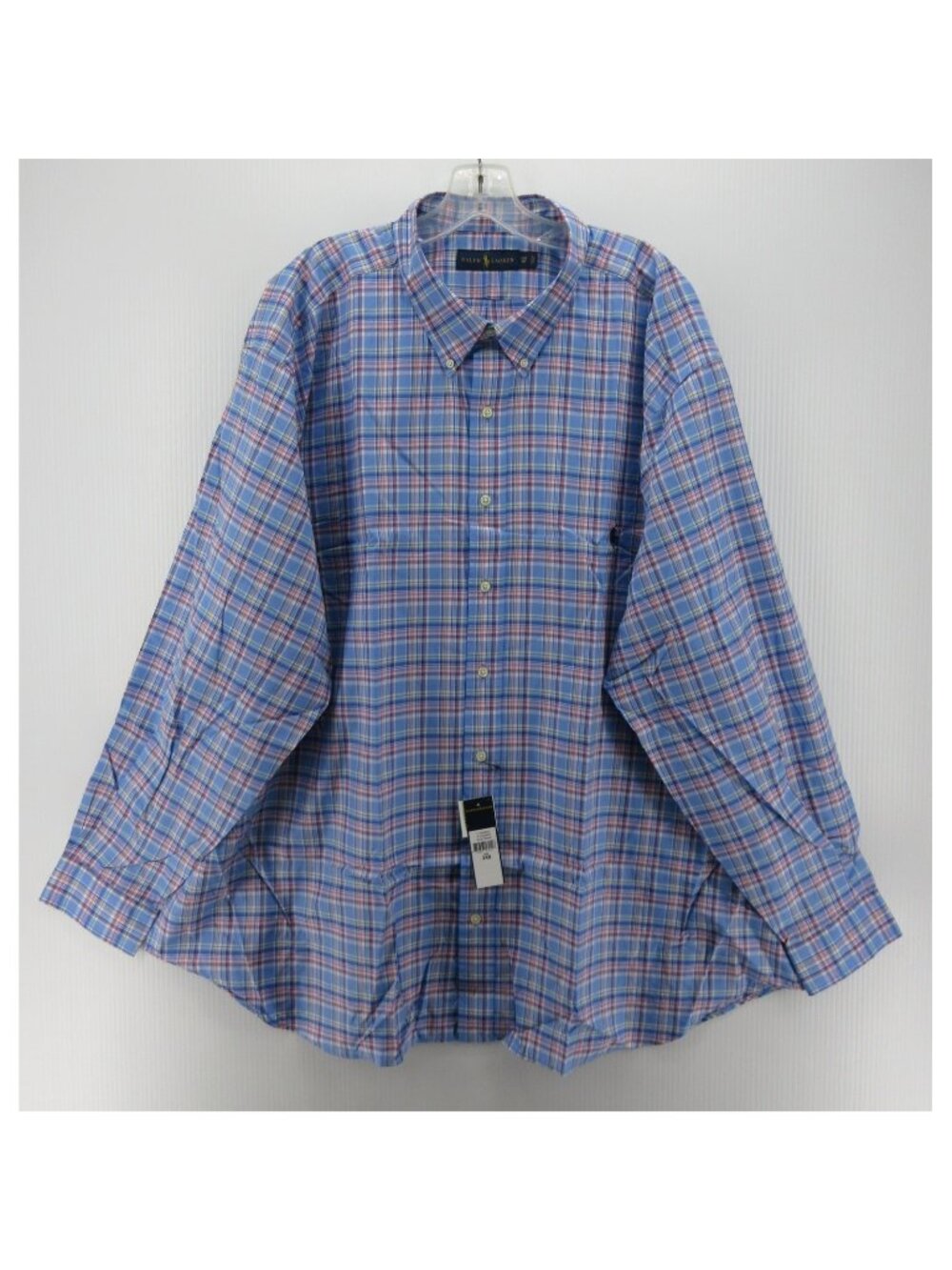 Ralph Lauren Shirt 3XB Big Button Down Plaid Classic Preppy Pony Woven
